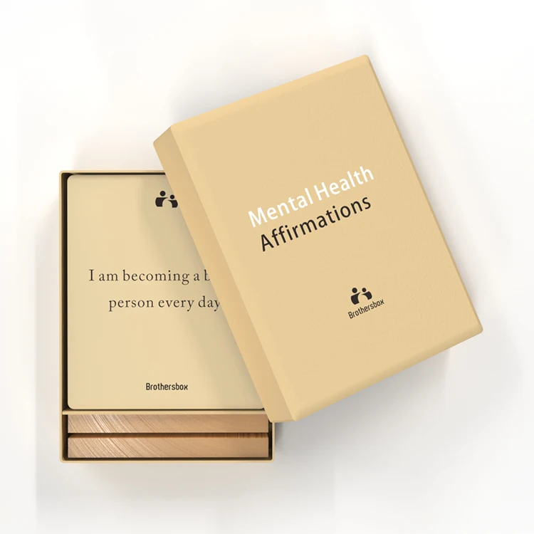 Custom Printing Affirmation Cards Deck Motivational Quote Card Mental Health Affirmation Cards Custom Printing With Stand Holder