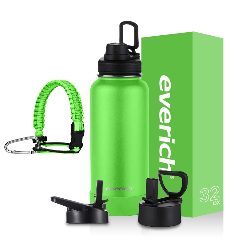 Stainless Steel Hot And Cold Water Bottle Vacuum Flask Bottle Thermos With Plastic Lids For Bottle