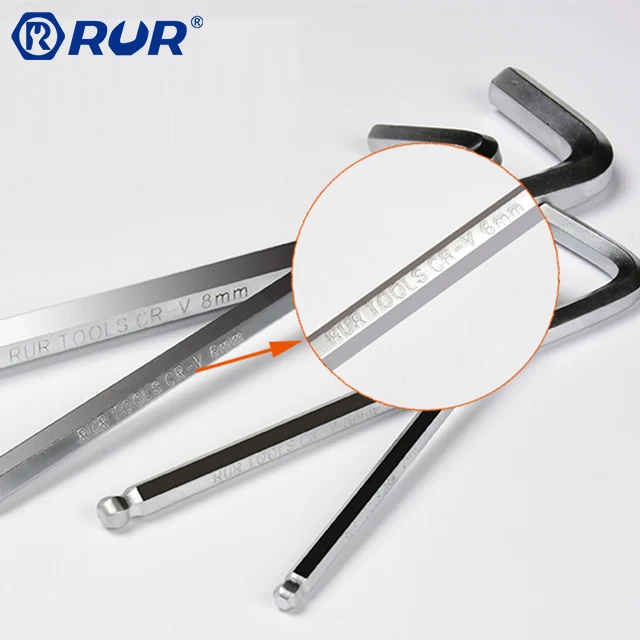 Industrial 9pcs Hex key set Torx ball point allen long T-handle Hardness 45 48 Cr-v spanner tools hex key