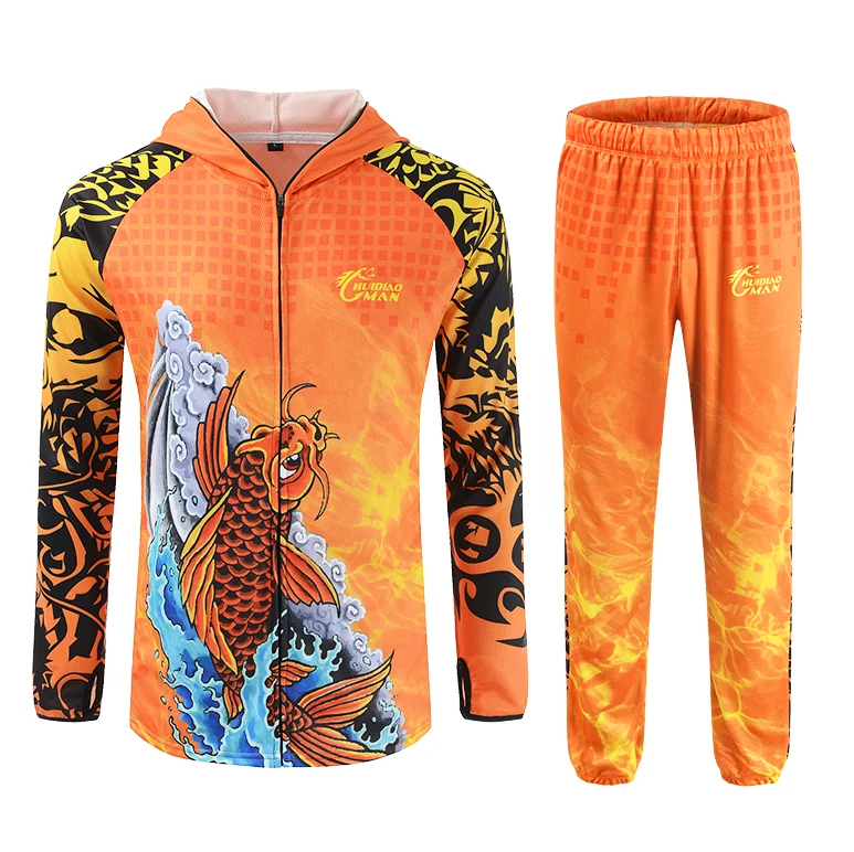 Outdoor Sportswear Custom Wholesale Comfortable fishing shirt hoodie Bass UV Protection printing long sleeve Fishing Suits