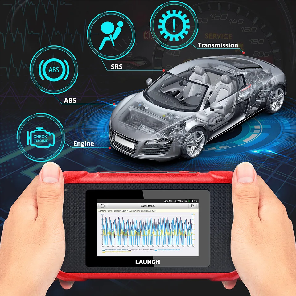 LAUNCH CRP129E obdii diagnostic obd2 scanner support Engine ABS SRS Transmission + Brake/Oil /SAS /ETS/TPMS reset
