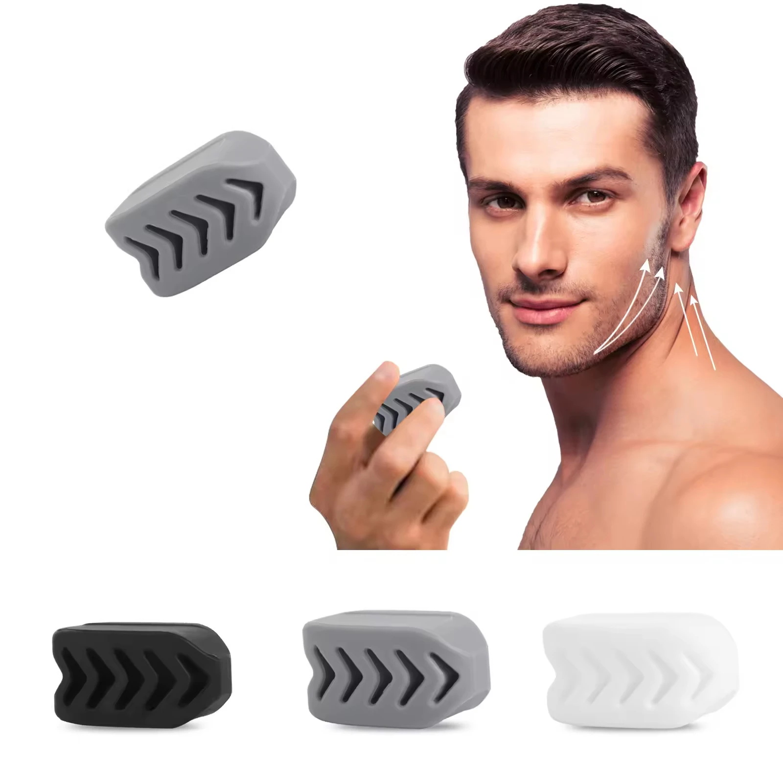 Hot Sale Silicone muscle trainer Chin Exerciser high Resistance Levels Tablets Powerful Jaw Trainer & Face Exercise