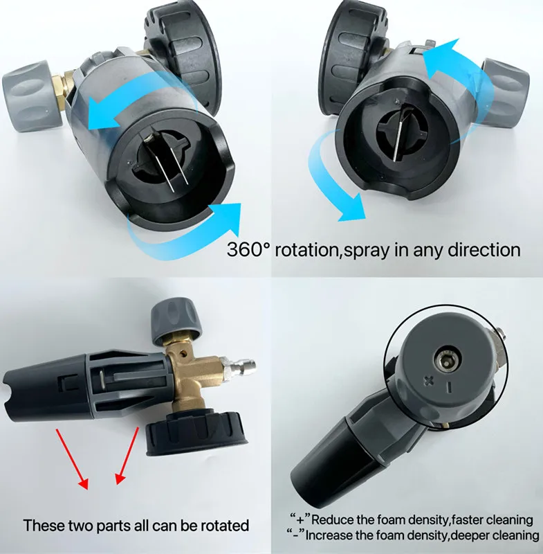 Пенная пушка SHANDUN для мойки давления, копья пены снега с быстрым соединителем 1/4 дюймов, генератор мыла
