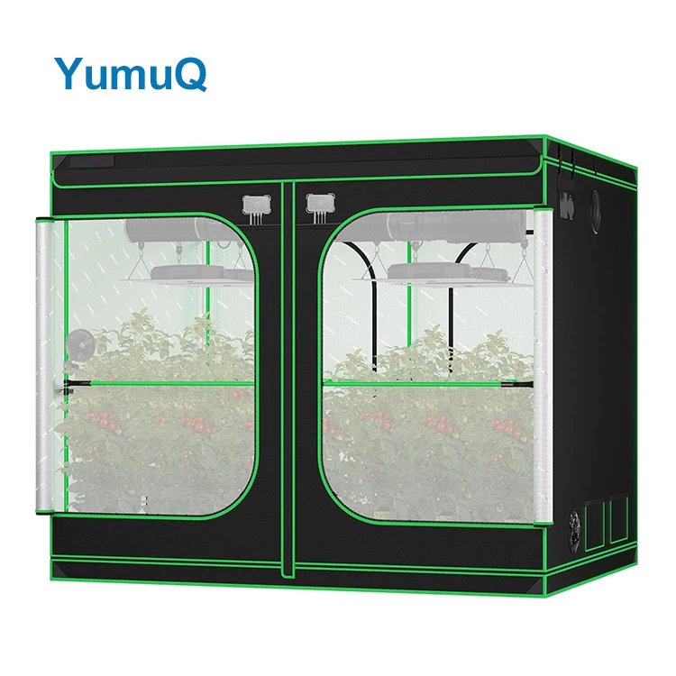 YumuQ растущая палатка двойная 2000D оксфордская ткань светоотражающая майлар полный набор систем для цветов комнатных растений