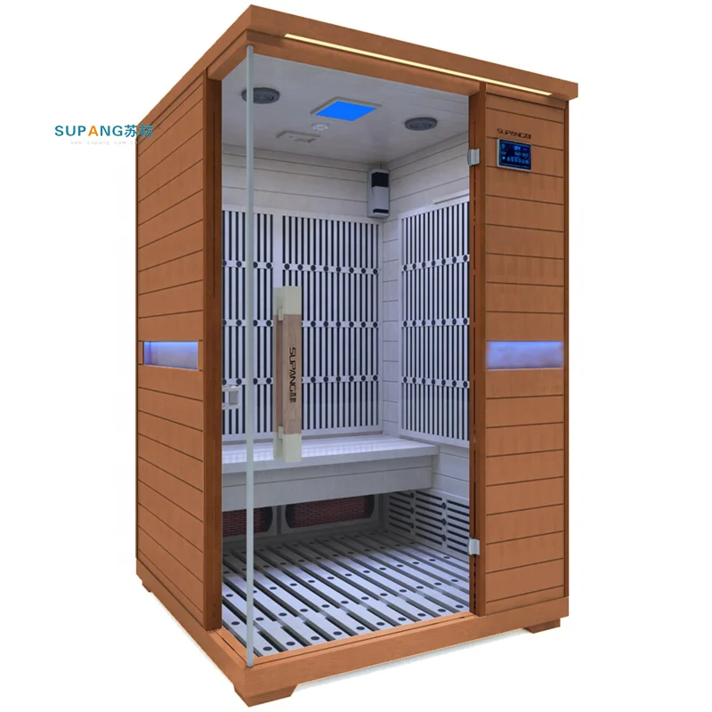 Канадская импортная красная Снежная сосна домашняя Паровая комнатная Сауна для одного человека с сухим потоком инфракрасного излучения