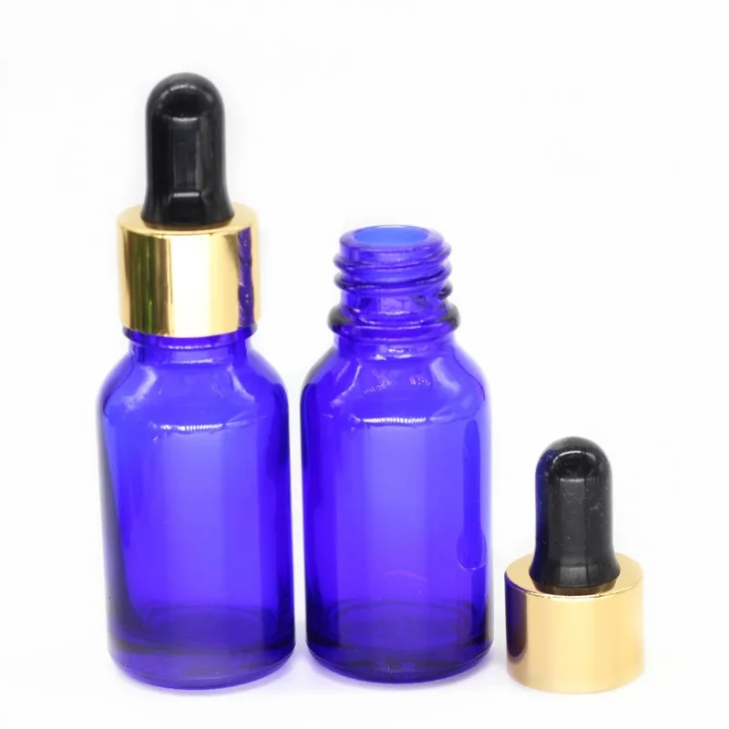 
Wholesale 10 ml 15ml glass dropper green blue clear massage oil bottle 