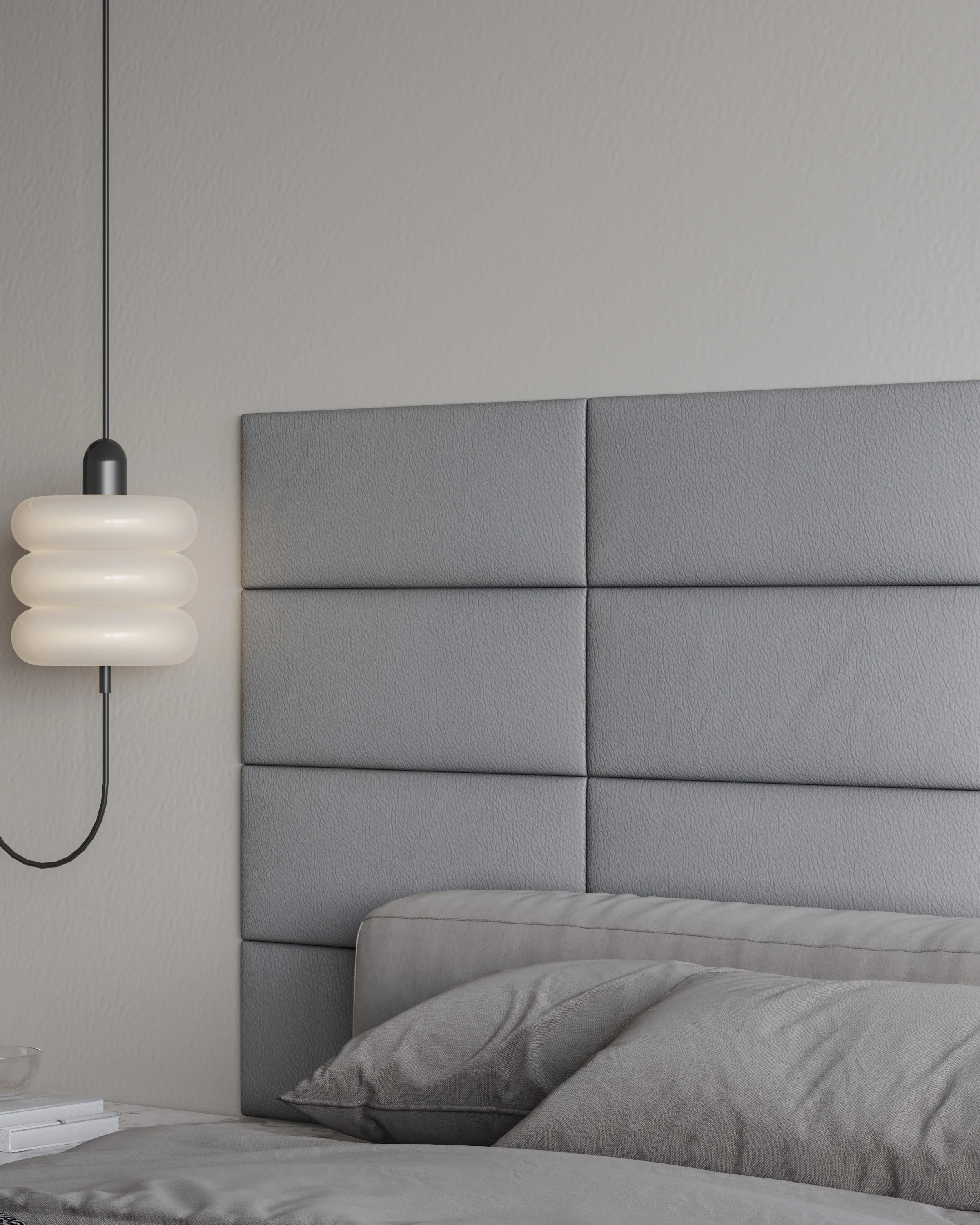 4D soft leather panel art series for wall ceiling decoration in bedroom modern design child protective device