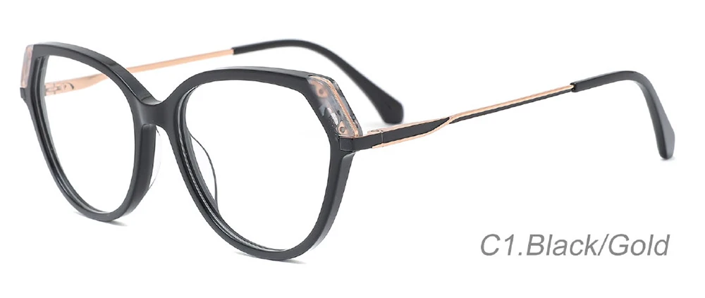Wholesale eyeglass frames handmade women luxury lamination acetate eyewear glasses
