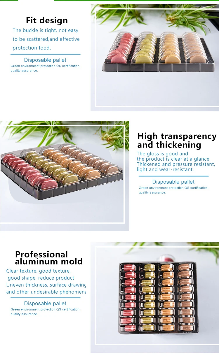 Blister Container Plastic PET Blister Clear Cookie Container Macaron Packaging Tray