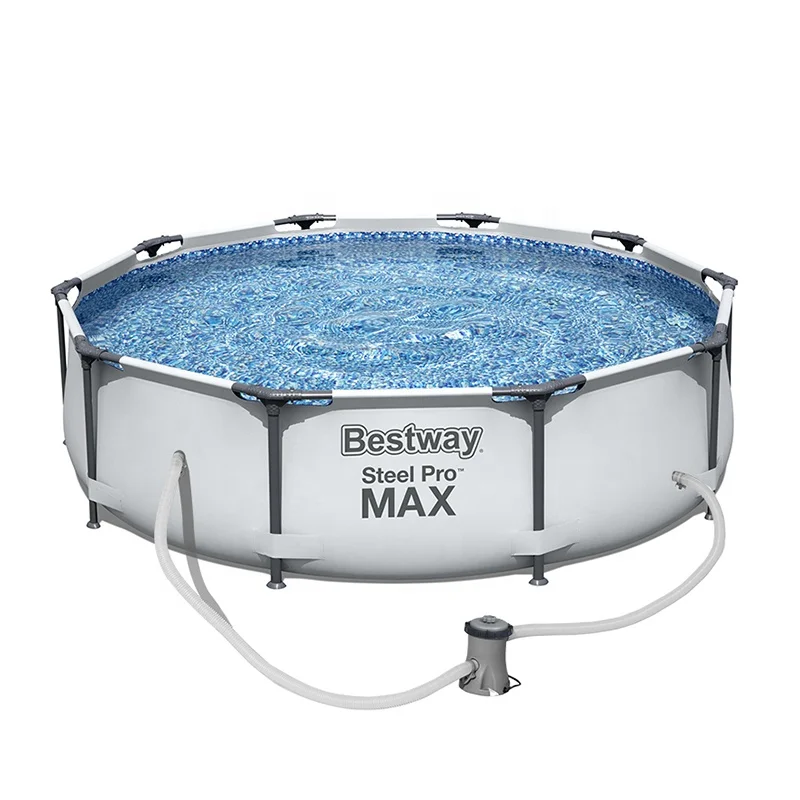 Bestway 56408 Steel Pro MAX 10ft x 30in Filter Pump Included Round Swimming Pool