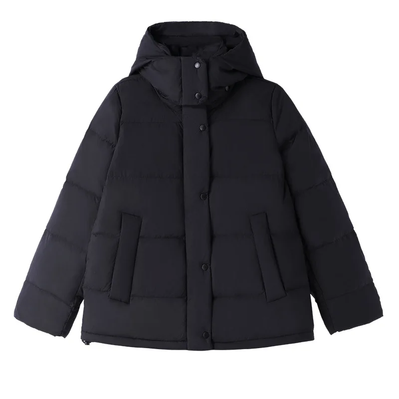2022 new thick winter down jacket grey goose down youth solid color casual coat for women