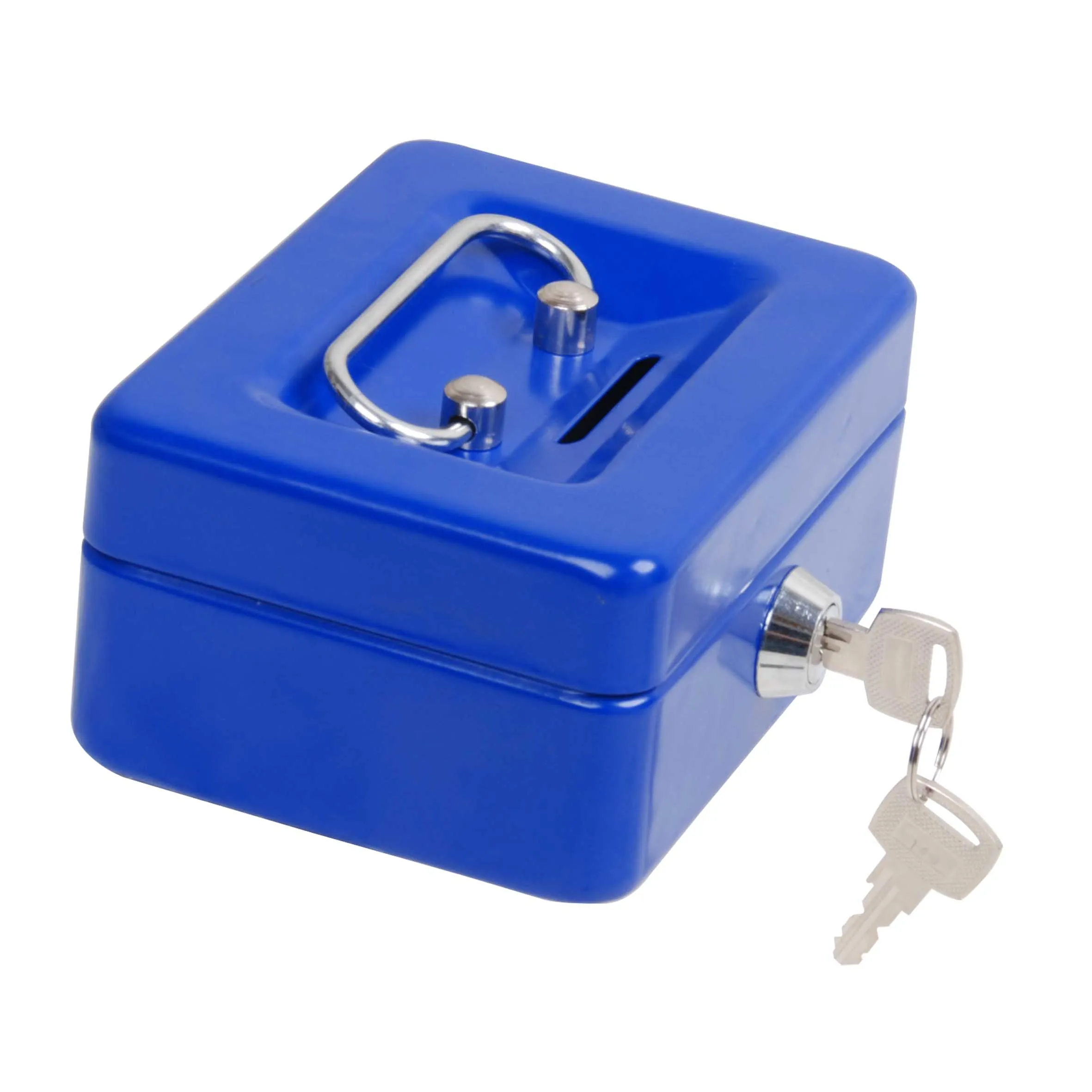 Secure Cash Money Box Euro Coins Paper Money Lash Box Saving Metal Cash Box kids piggy bank with money tray