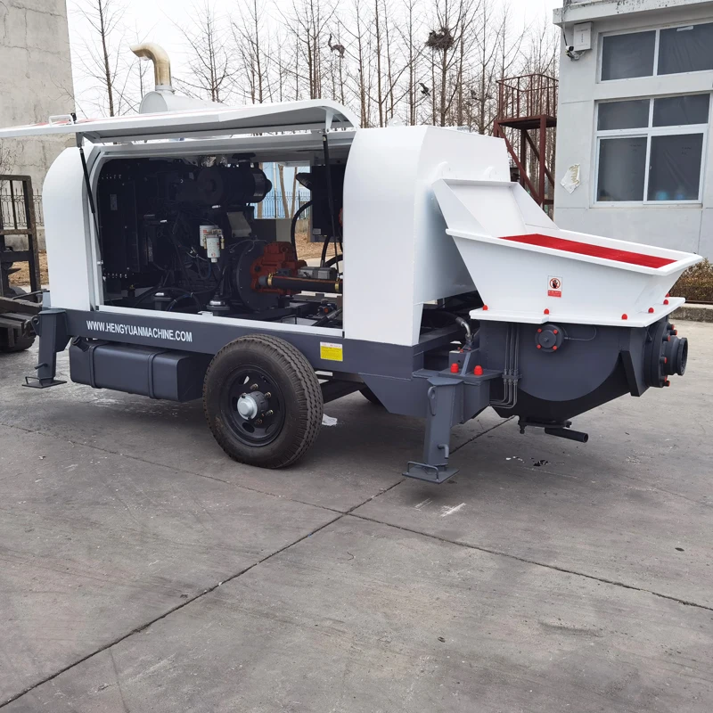 Electric And Diesel Motor Concrete Pump Hengyuan HBTS40-80 M3/H Concrete Pump Machine