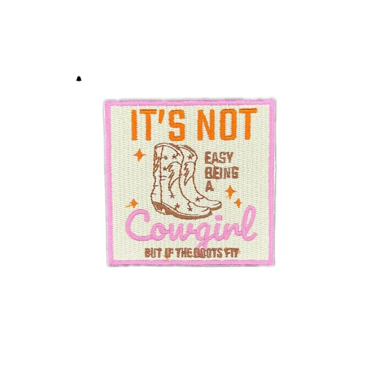 Custom pink cowgirl boots patch we trust in Dolly patch Trucker hat western patches