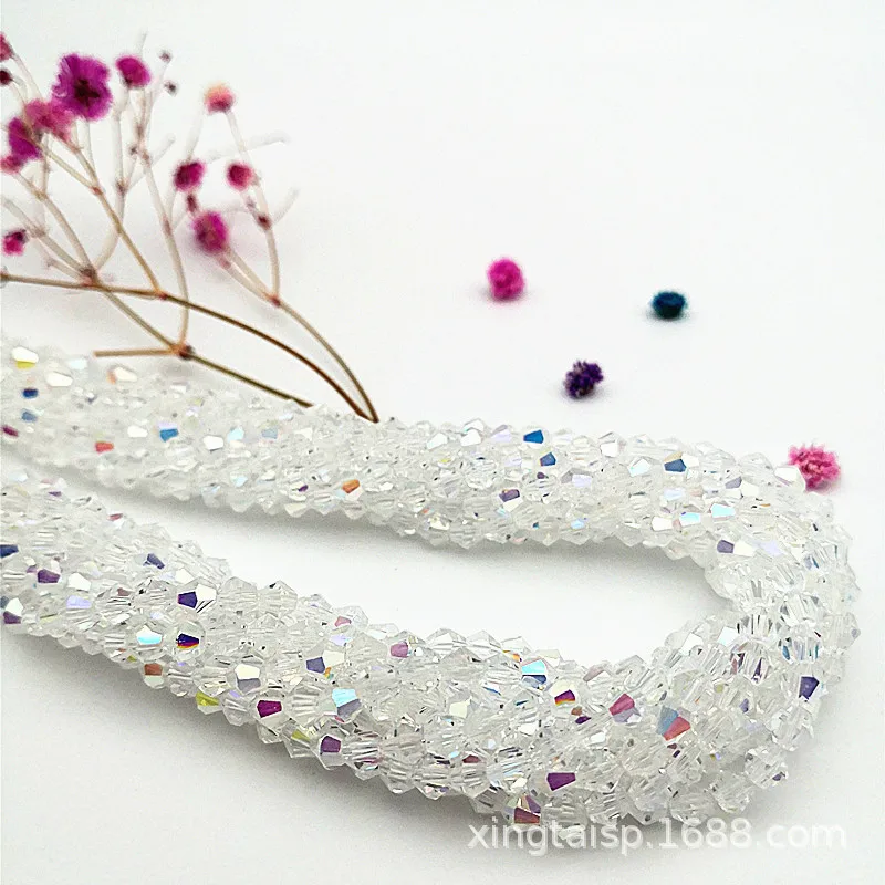 2021 Wholesale 3mm 4mm 5mm 6mm 8mm Bicone AB Colorful DIY Crystal Glass Beads