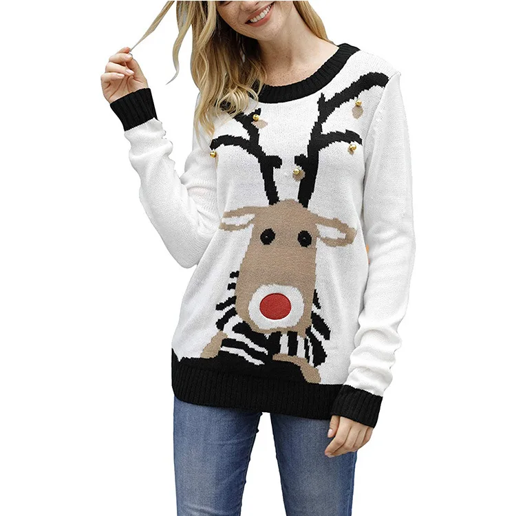 21 Kinds Of Sweaters Christmas Wear OEM Custom Knitting Vacation Pullover Sweater Women Ugly Christmas Sweater