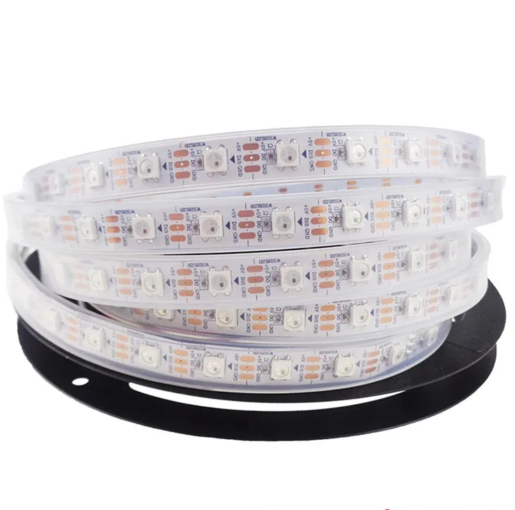 Ws2812b 1 М/4 м/5 м 30/60/96/144 светодиодов/м 2812 Светодиодная лента IP30/IP65/IP67 водонепроницаемая черная печатная плата/белая плата 5 в постоянного тока