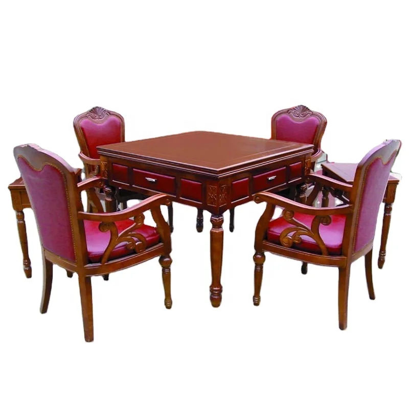 high-quality Natural growth wood frame automatic mahjong table.