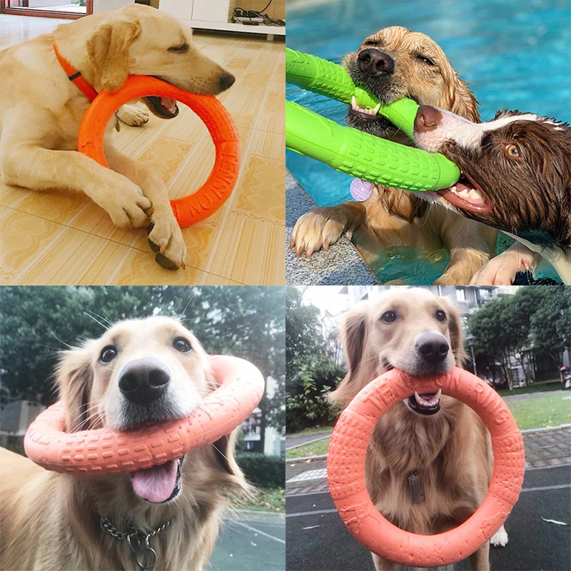 EVA Dogs Interactive Training Ring Resistant Bite Pet Floating Flying Discs Dog Toy