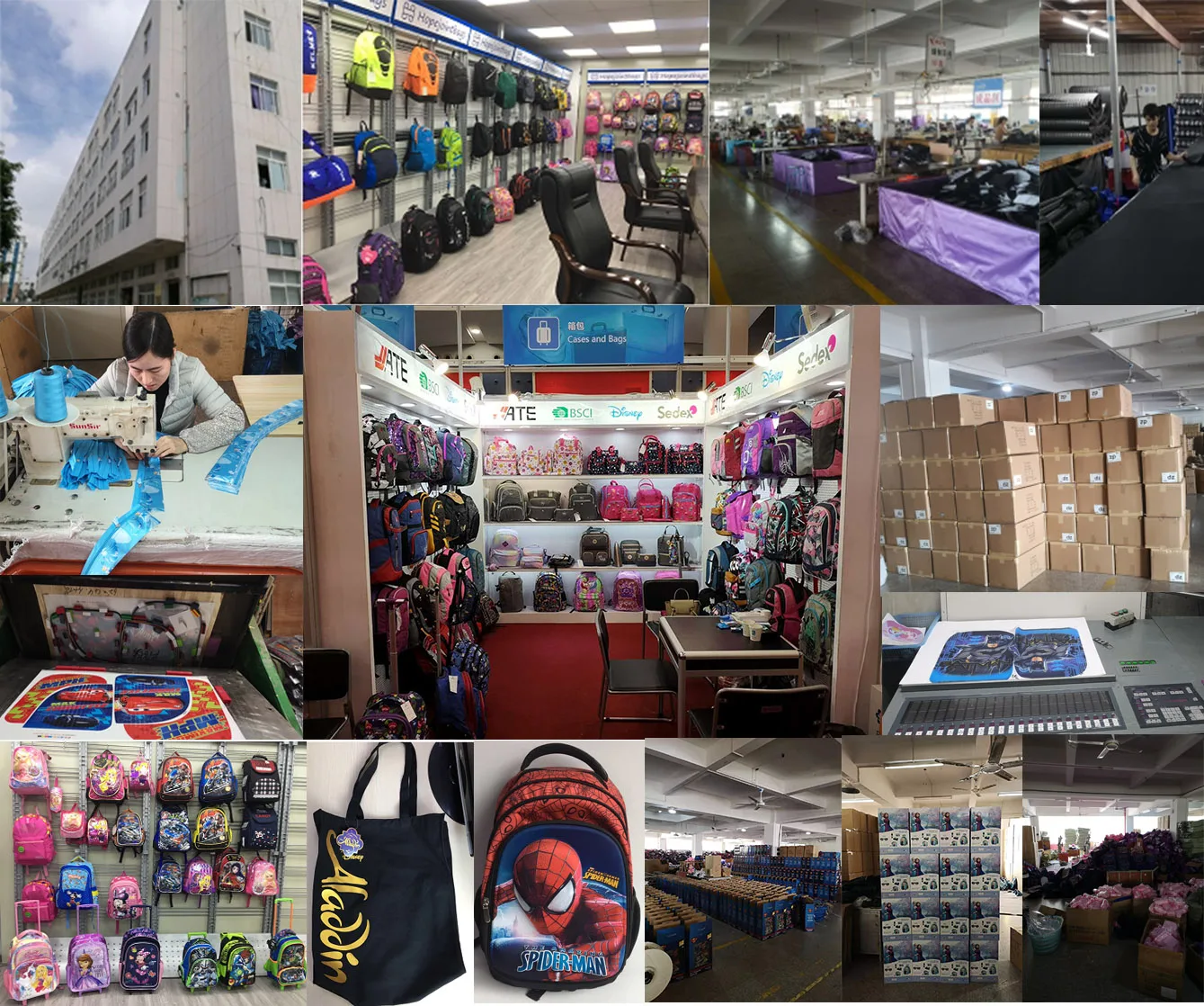 
High Quality Casual Satchels Stripe Printing Custom Oxford Daily Backpack 