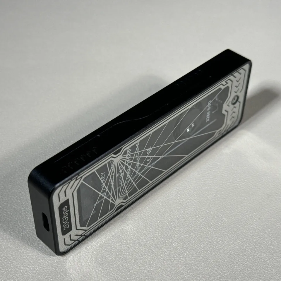 Aluminum alloy tempering glass M.2 NVME USB3.2 Hard Disk Enclosure Case box M.2 SSD Type-C Hard Disk Box with Turbofan