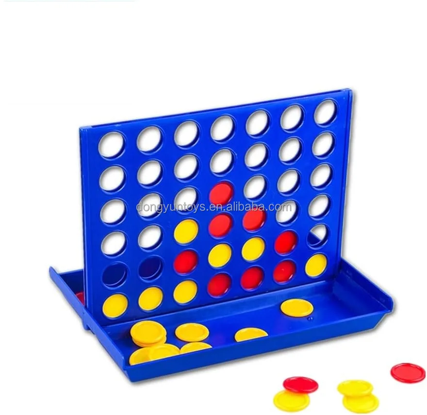 4 in a Row Game Classic Plastic Board Game Connect Four 4 in A Row Set Party Games for Family Kids and Adults