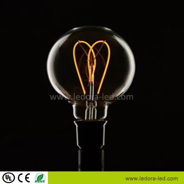 Soft Spiral led filament vintage edison bulb led horn 2200k 2700k warm white dimmable for decoration