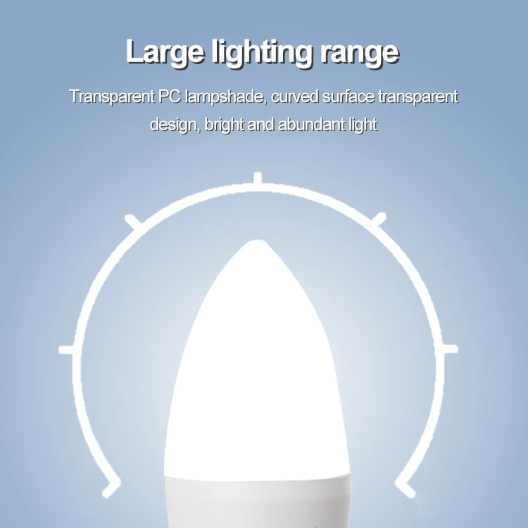Factory price led bulb raw material aluminum+pc housing 3w 4w 5w Skd Parts Candle bulb E27 B22 led bulb lights