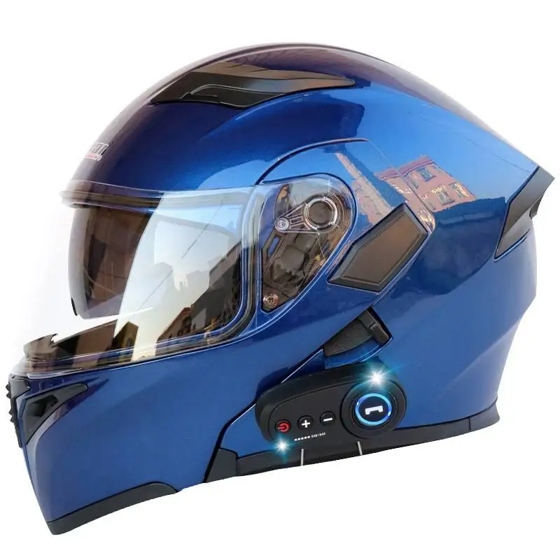 Custom Wholesale Motorcycle Blue-Tooth Helmet Full Face Helmet casco para moto racing Helmets Motorcycle