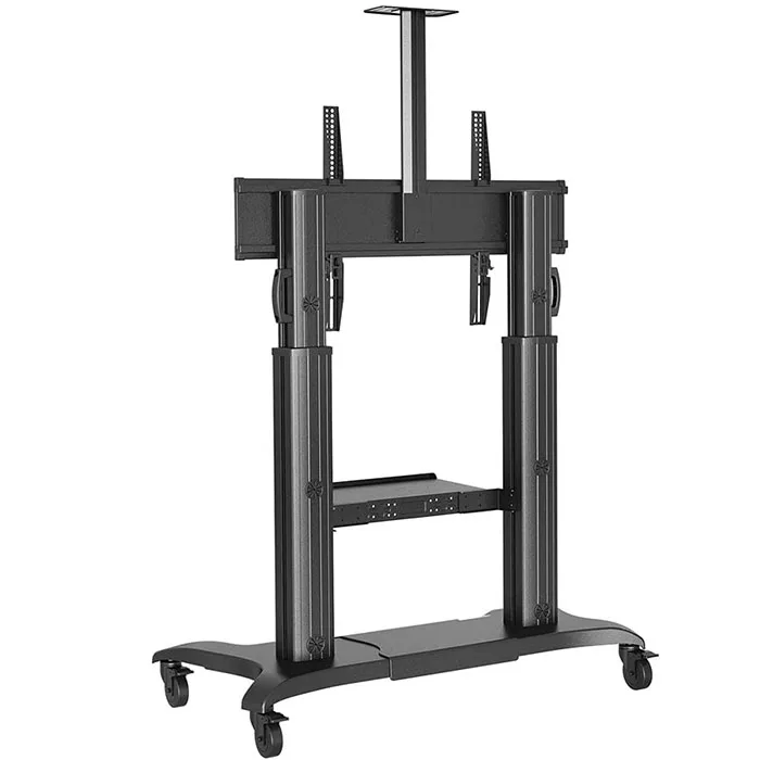 
ML-02 Modern Mobile Monitor Mount Television Stand for Two Screens with Wheels/TV Stand for 55 inch Plasma Screen 