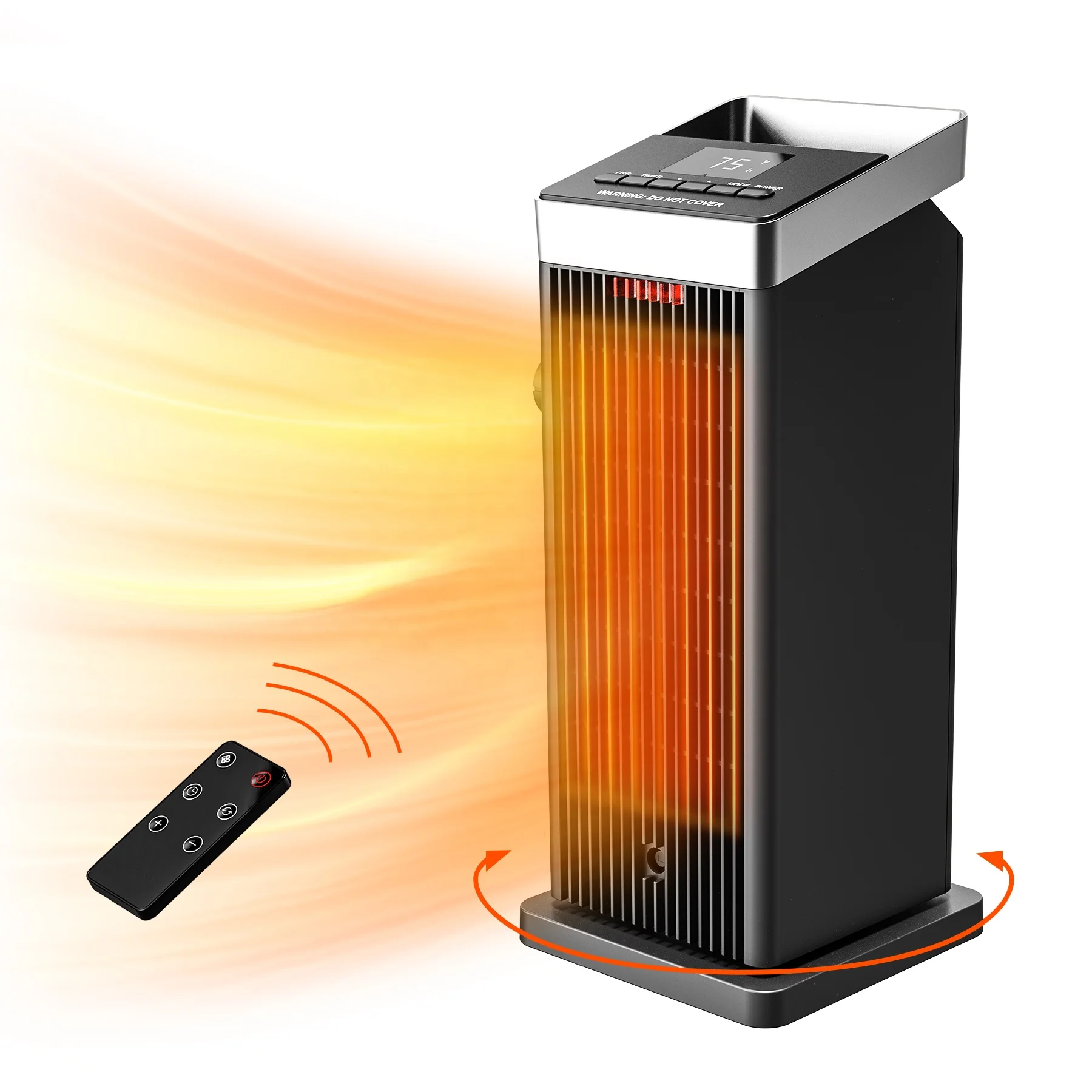 KC CE CB Certificate industry factory price 2000W portable space tower flexible electric PTC ceramic heater for indoor use