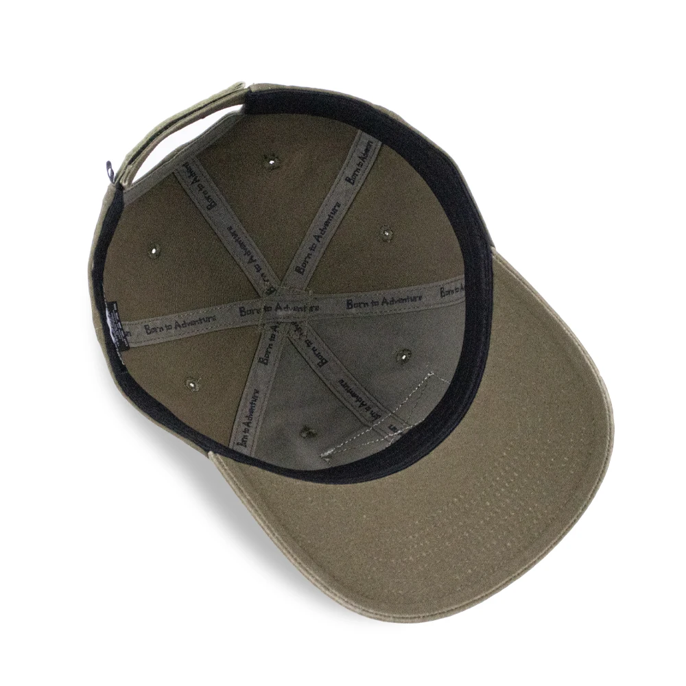 OEM Service Custom Applique Embroidered Hook And Loop Patch 6 Panel Vintage Canvas Baseball Cap with Embroidered Velcro Botton