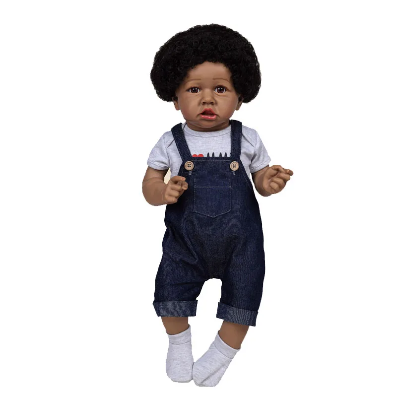 Hot selling 2023 baby alive doll black and white for real silicone baby black doll for kids gift
