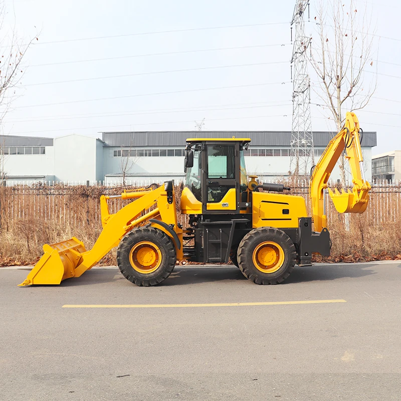 Export large load wheeled backhoe loader 4*4 off-road wheeled backhoe loader with A/C in Central America