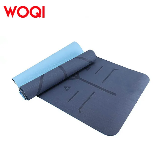 WOQI Wholesale Customized Environmentally Friendly TPE Yoga Mats for Home Fitness Printing Yoga Mats