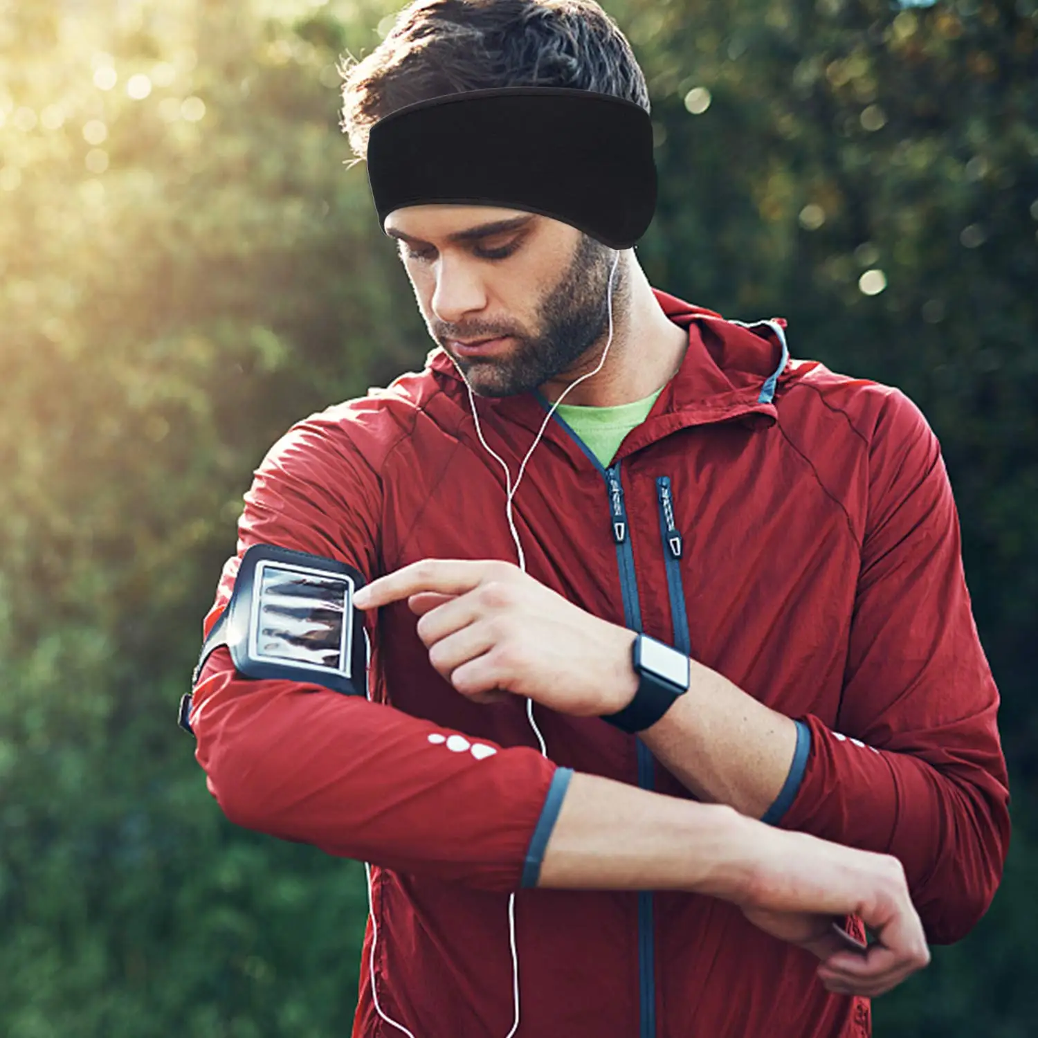 Winter Sports Headbands, 3 Pack Thermal Stretchy Ear Warmers Moisture Wicking Running Head Bands Men and Women Athletic Ear Mu