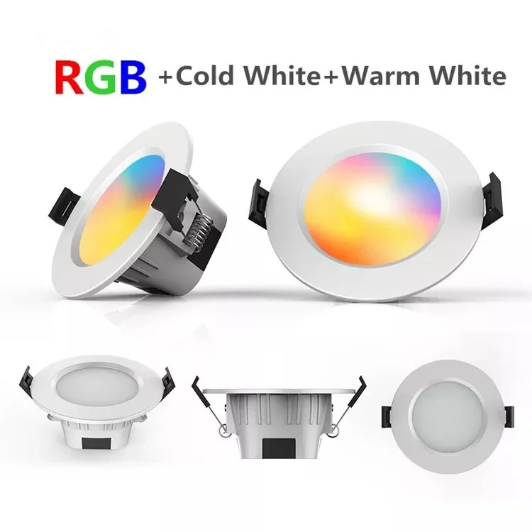 Tuya WIFI mini down lighting cctrgb smart led ceiling light 6W 12W Small downlight rgbcct gimble colour Alexa Control Music Sync