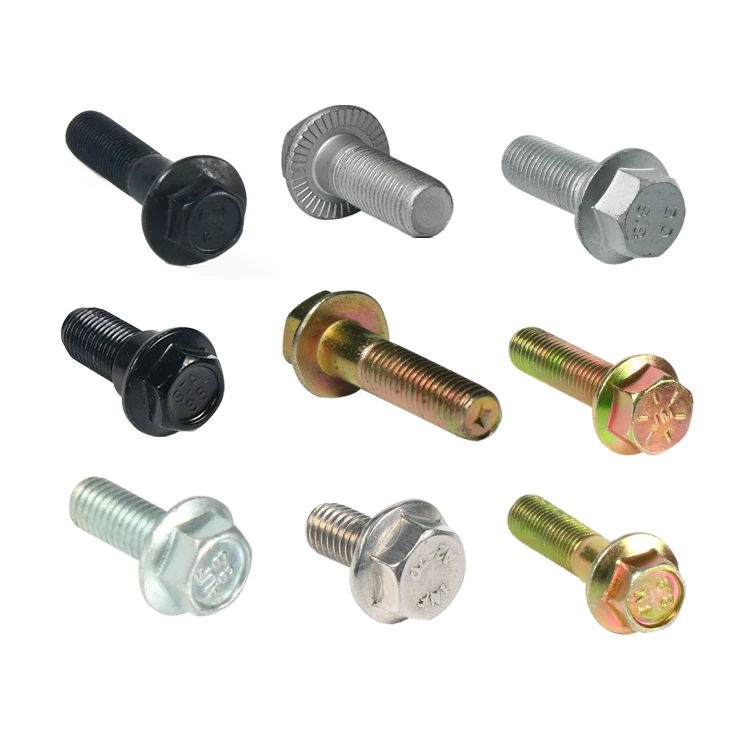 Stainless Steel 304/ 316 Hex Bolts and Nuts Zinc Plated Zinc Plated flange  bolt and carriage bolt