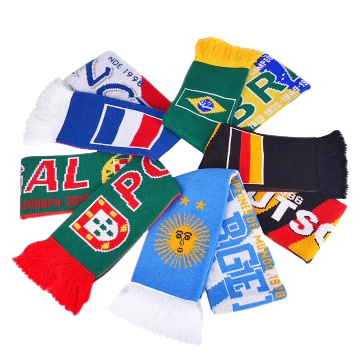 Мужские 100% акриловые двусторонние вязаные шарфы с жаккардовым узором