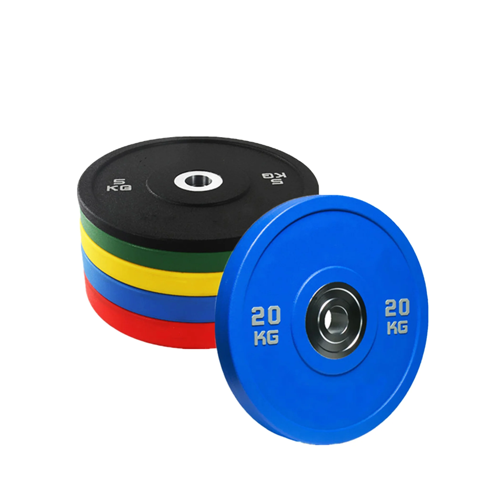 Gym Standard Fitness Calibrated Kg Steel Weight Plates Colorful Gym Weights Lifting Plates Rubber