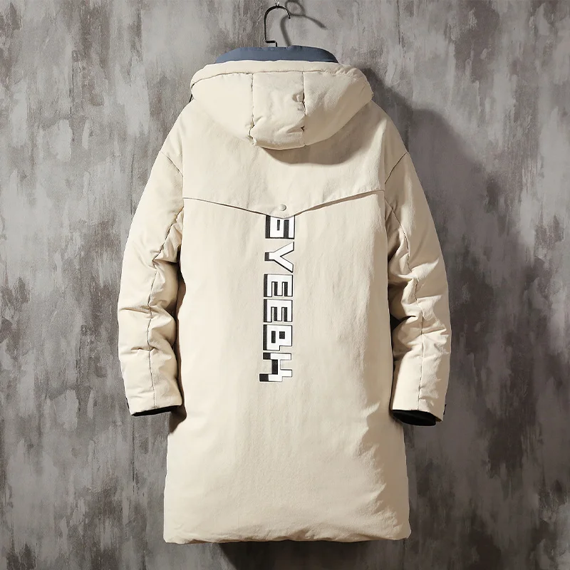 winter down jackets custom puffer long mens cashmere bubble down coat  oversized fleece mens  goose coat