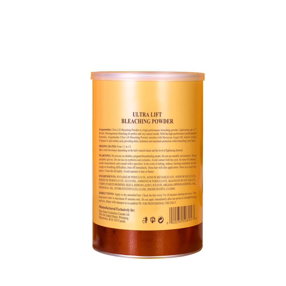 Arganmidas professional hair ash colour no ammonia hair bleaching powder with developer