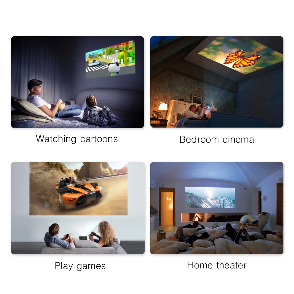 YG300 BYINTEK C400 Portable Mini Led Projector Best-selling Gift Projector Multimedia Small For video Home theater