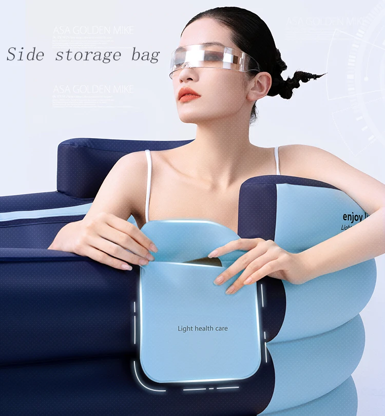 2023 3-layers Amazon Best Selling Plastic PVC Inflatable Folding Portable Adult Bath Bucket
