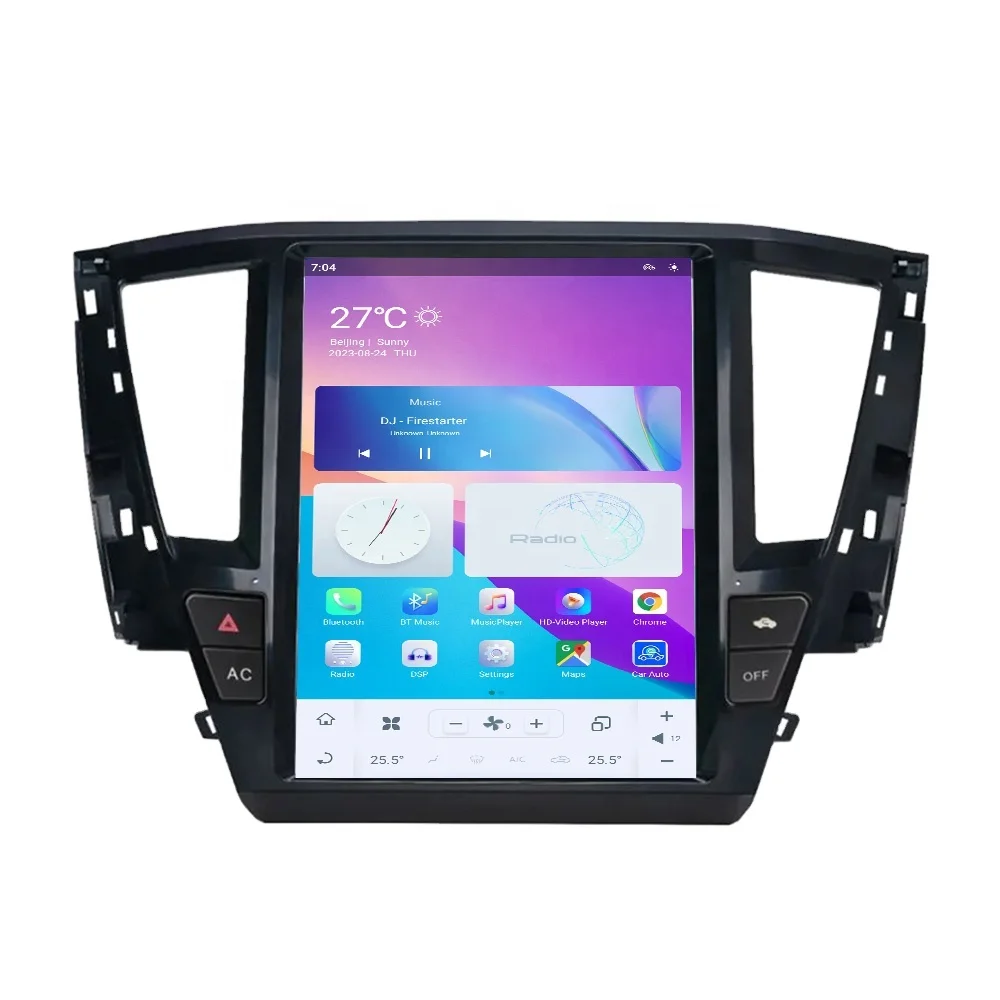 Tesla style Android 11 Car radio for Mitsubishi Pajero Sport Montero 2020  Car Multimedia Player Wireless Carplay 4G