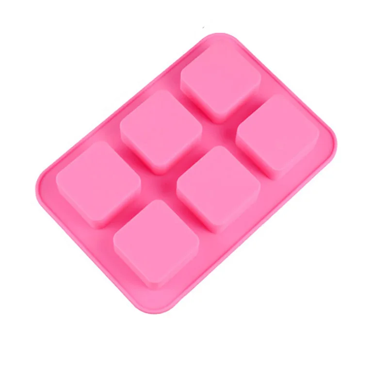 Многоразовая Прямоугольная форма без bpa 6 полостей дизайн глубокие квадратные силиконовые формы для мыла на заказ