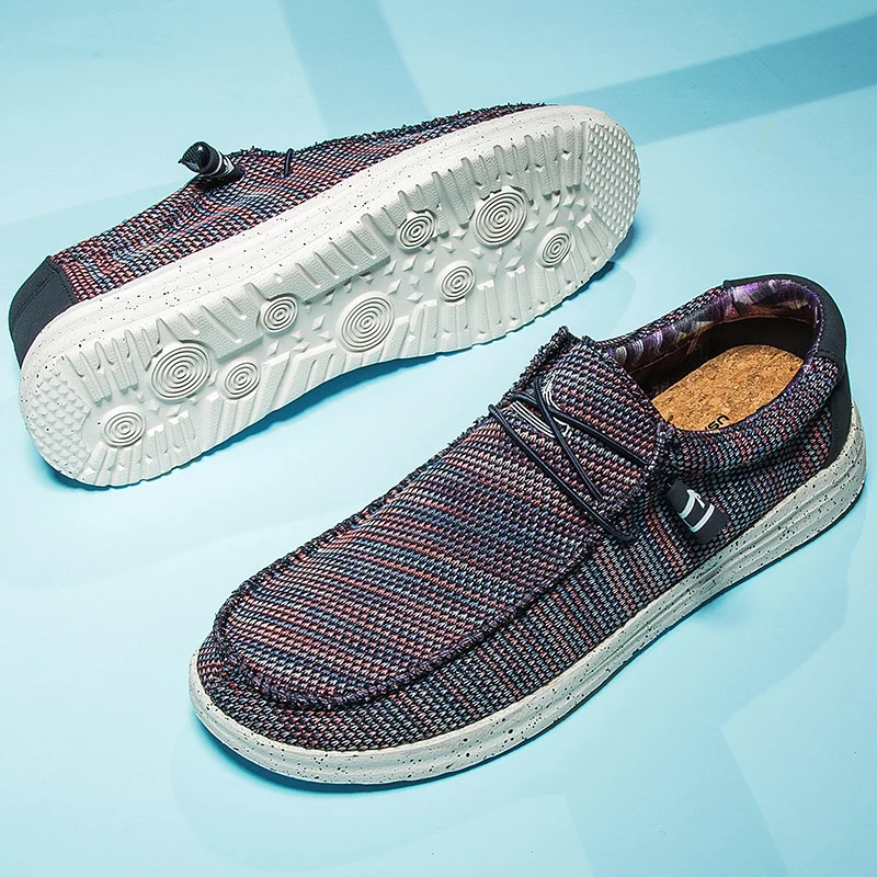 Loafers,Mesh Comfortable High Quality Dude OEM Wholesale Soft EVA Lofer Slip On Custom Canvas Walking Shoes Manufacturer For Men