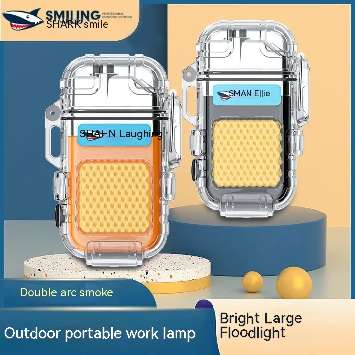 2024 Portable 300mAh Keychain EDC Flashlights Type-C Rechargeable COB Light Outdoor Arc Camping Lighter Mini Flashlight Gifts