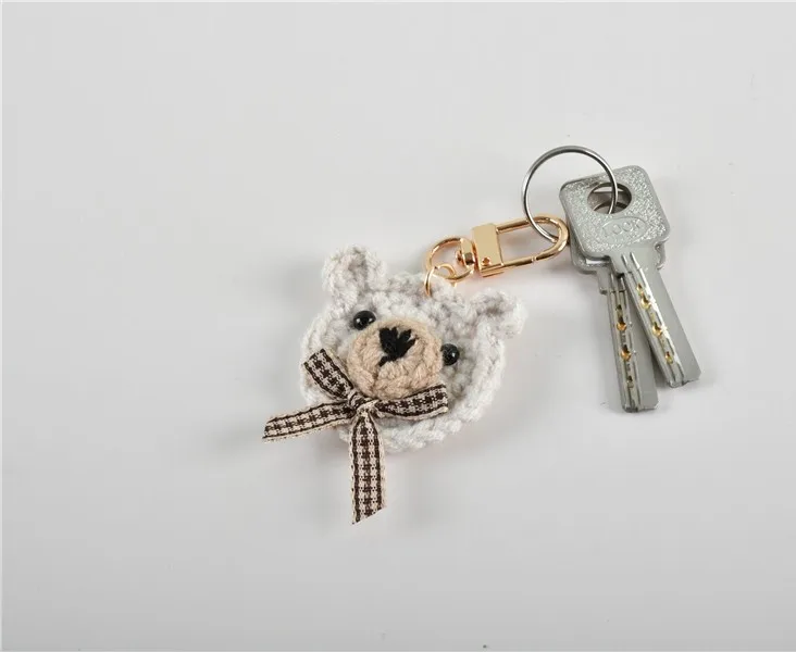 Diy Cute Mini Bow Tie Teddy Bear Keychain Car Charm Bear Accessories Women Bag Charm