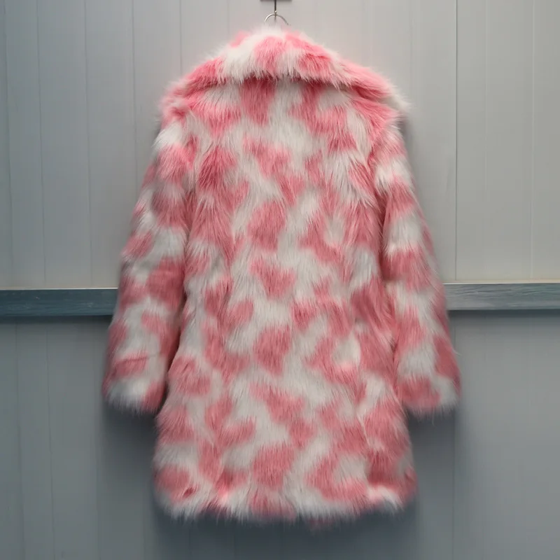 autumn and winter new lady fur coat fox fur coat trim long style trench coat big size in Europe and America women jacket